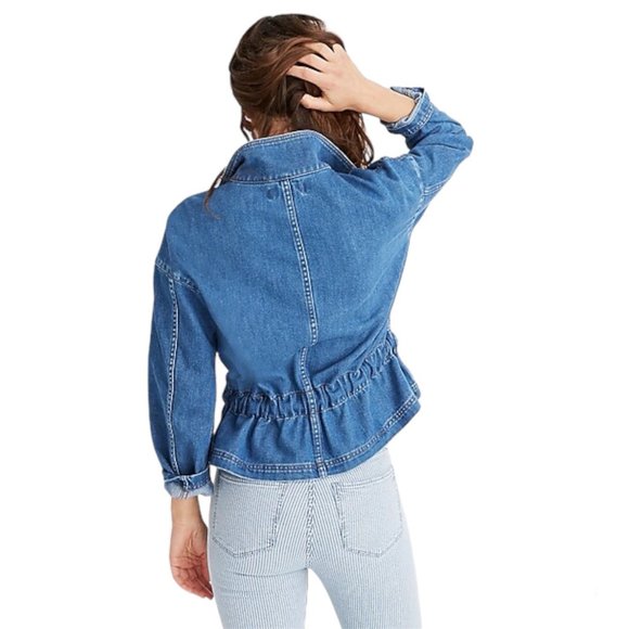 Madewell Denim Southlake Military Jacket Size XXS Casual - Picture 3 of 14